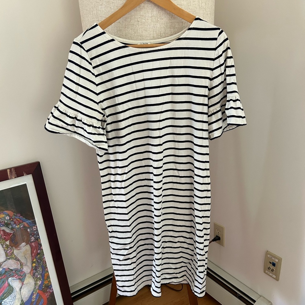 EUC J.Crew Factory Striped Dress